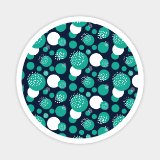 Circle Seamless Pattern in Shades of Blue 028#001 Magnet